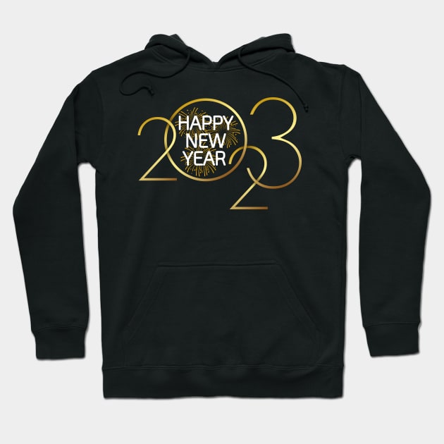Happy New Year 2023 - Year Of The Rabbit 2023 Hoodie by Gendon Design
